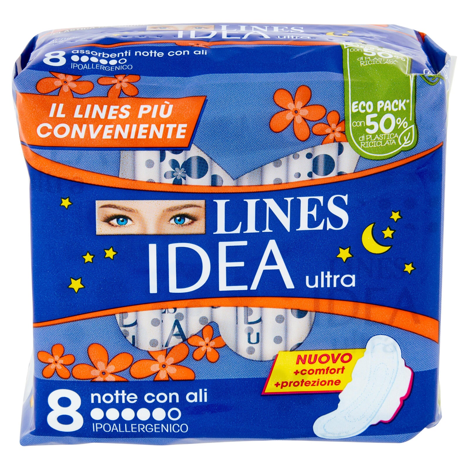 Lines Idea ultra notte con ali 8 pz (25533768)