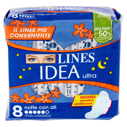 Lines Idea ultra notte con ali 8 pz (25533768)