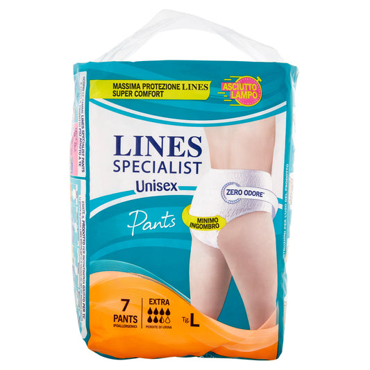Lines Specialist Unisex Extra Pants Ipoallergenici Tg. L 7 pz