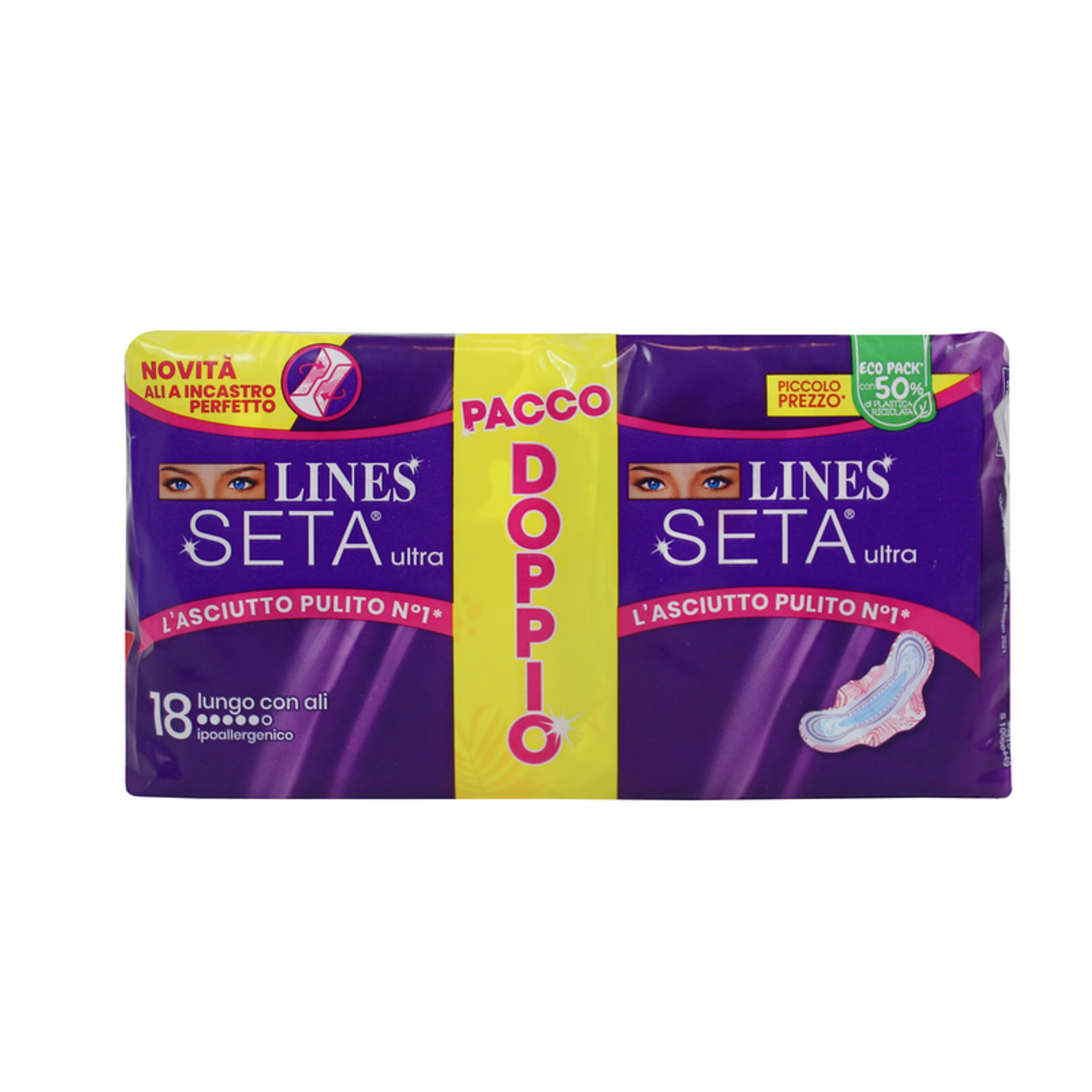 LINES - Set Ultra Lungo con Ali - 18 Pezzi - Doppio Pacco (25533409)