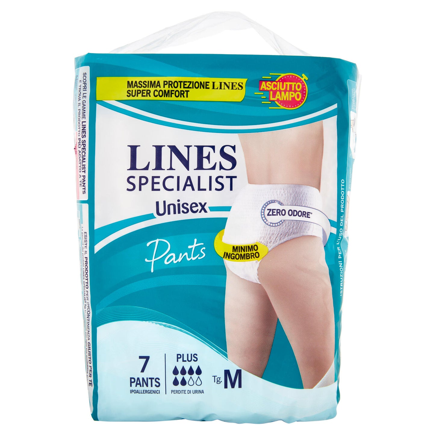 Lines Specialist Unisex Plus Pants Ipoallergenici Tg. M 7 pz ->