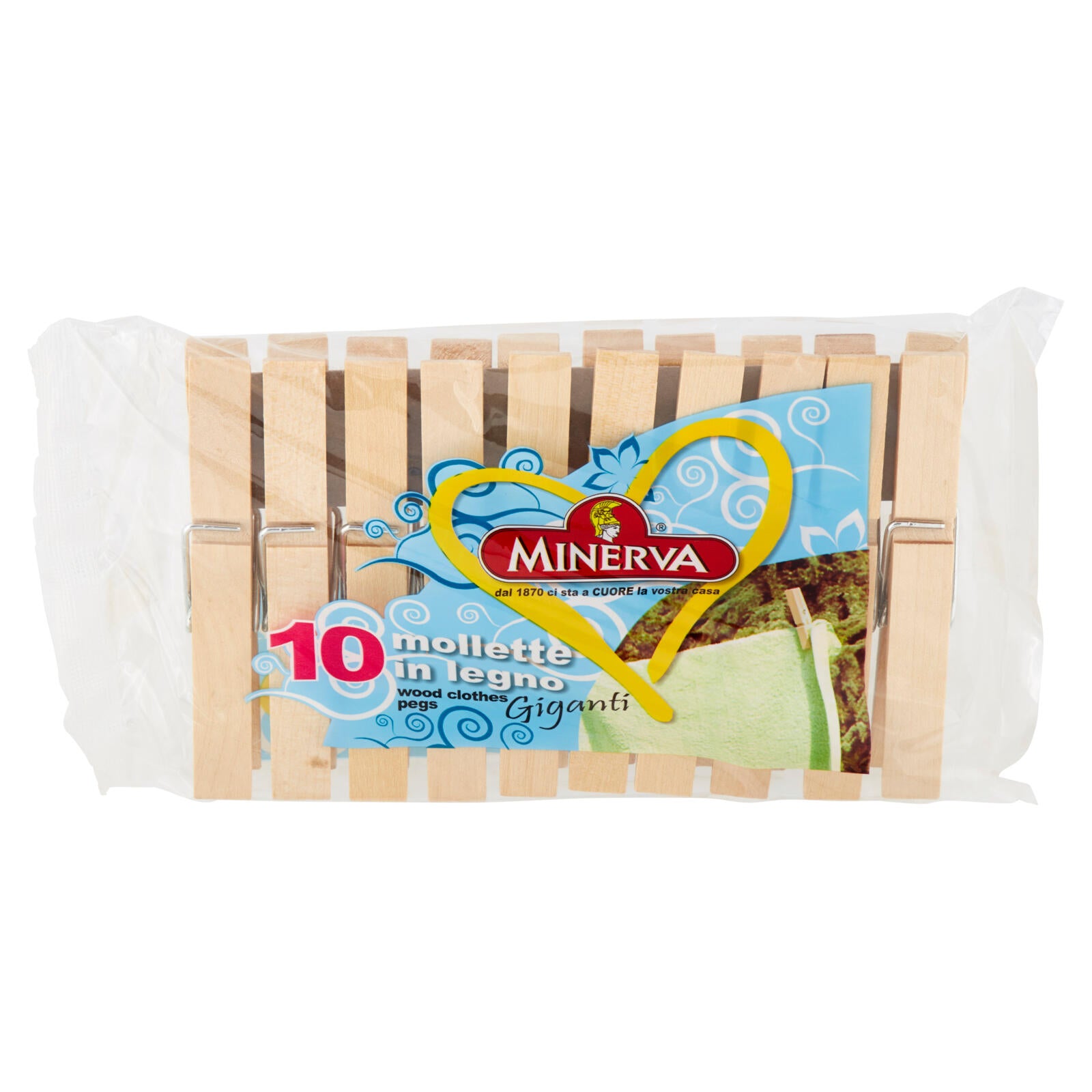 Minerva 10 mollette in legno Giganti (25561992)