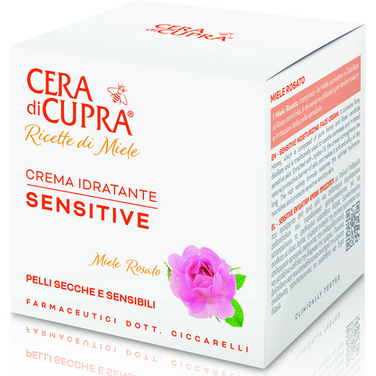 CERA DI CUPRA - Crema Viso Idratante Sensitive al Miele Rosato per Pelli Secche e Sensibili - 50 ml (25521625)
