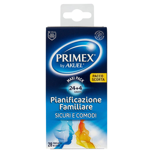 Primex Pianificazione Familiare Profilattici in Lattice 28 pz