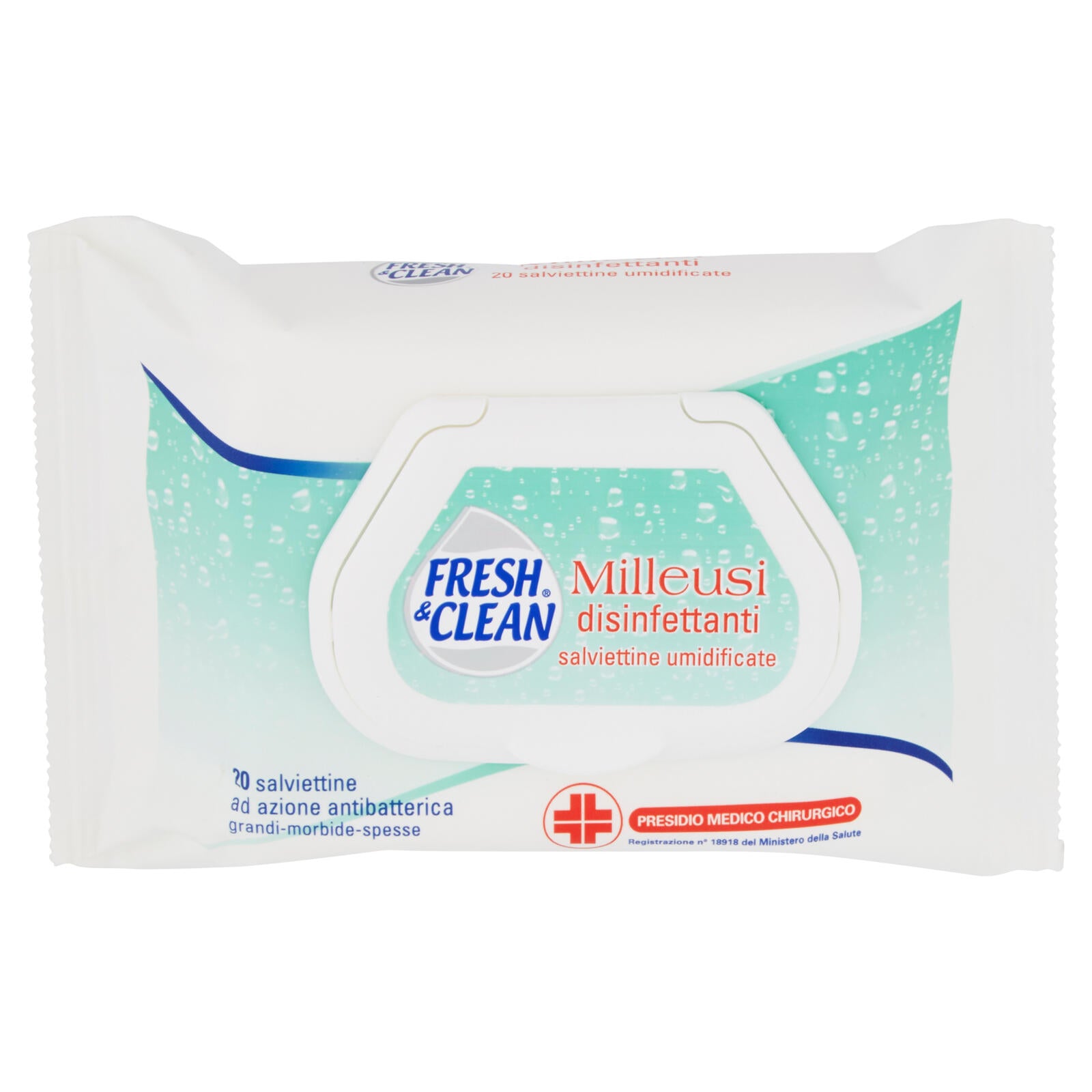 Fresh & Clean Milleusi disinfettanti salviettine umidificate 20 pz