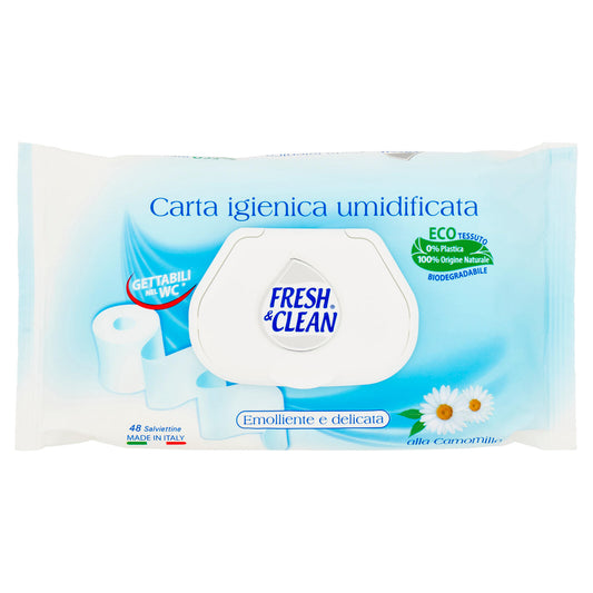 Fresh & Clean Carta igienica umidificata Salviettine alla Camomilla 48 pz