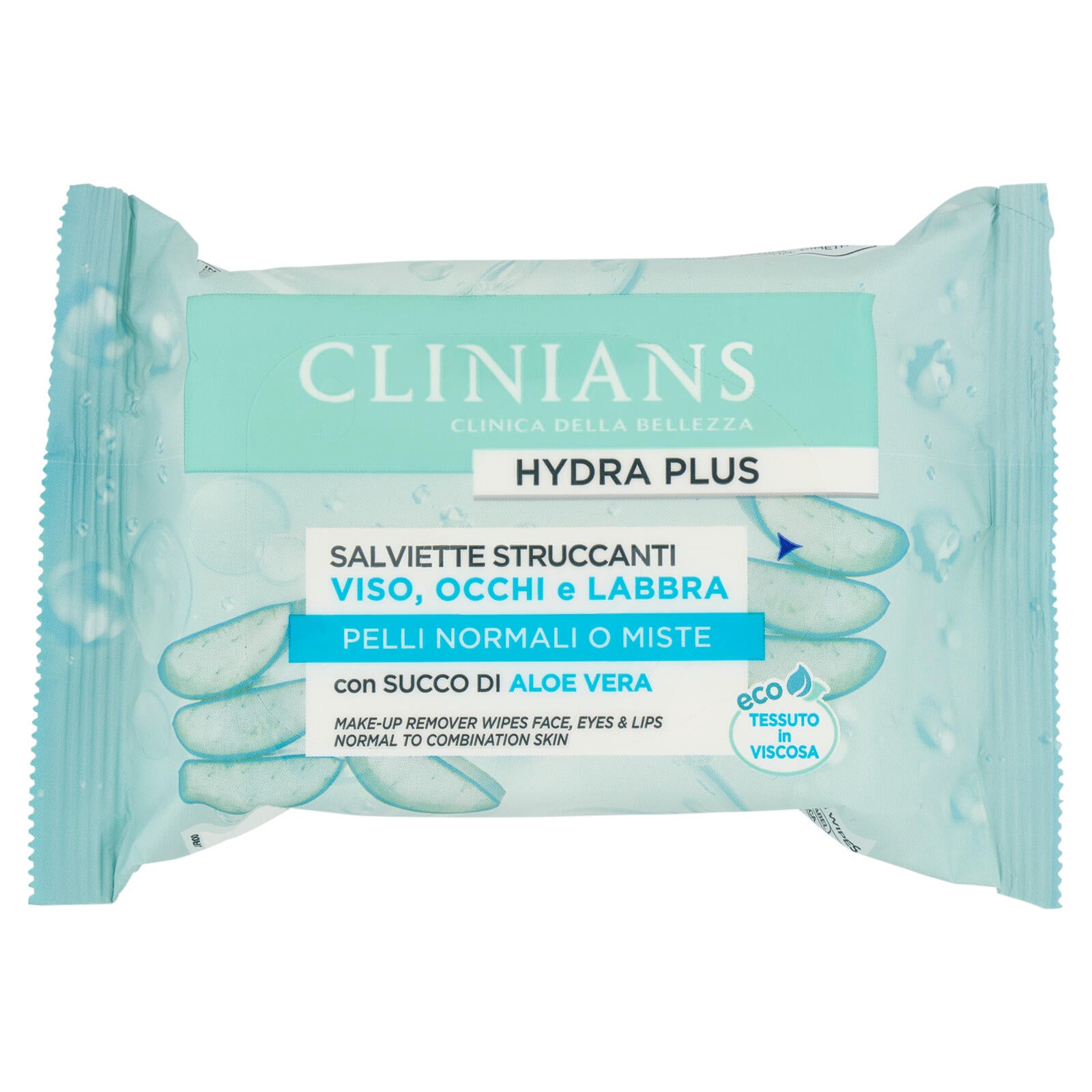 Clinians Hydra Plus Salviette Struccanti Viso, Occhi e Labbra 25 pz (25523042)