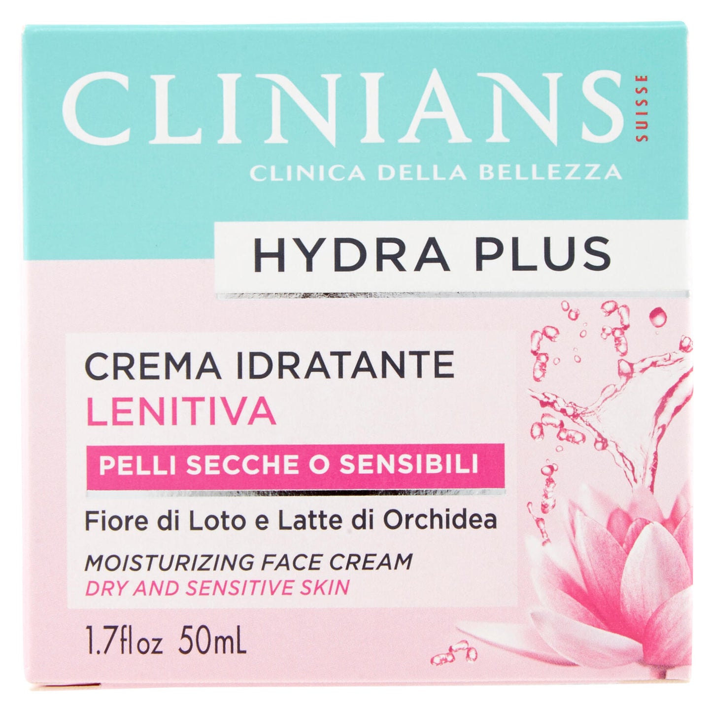 Clinians Hydra Plus Crema Idratante Lenitiva Pelli Secche o Sensibili 50 mL