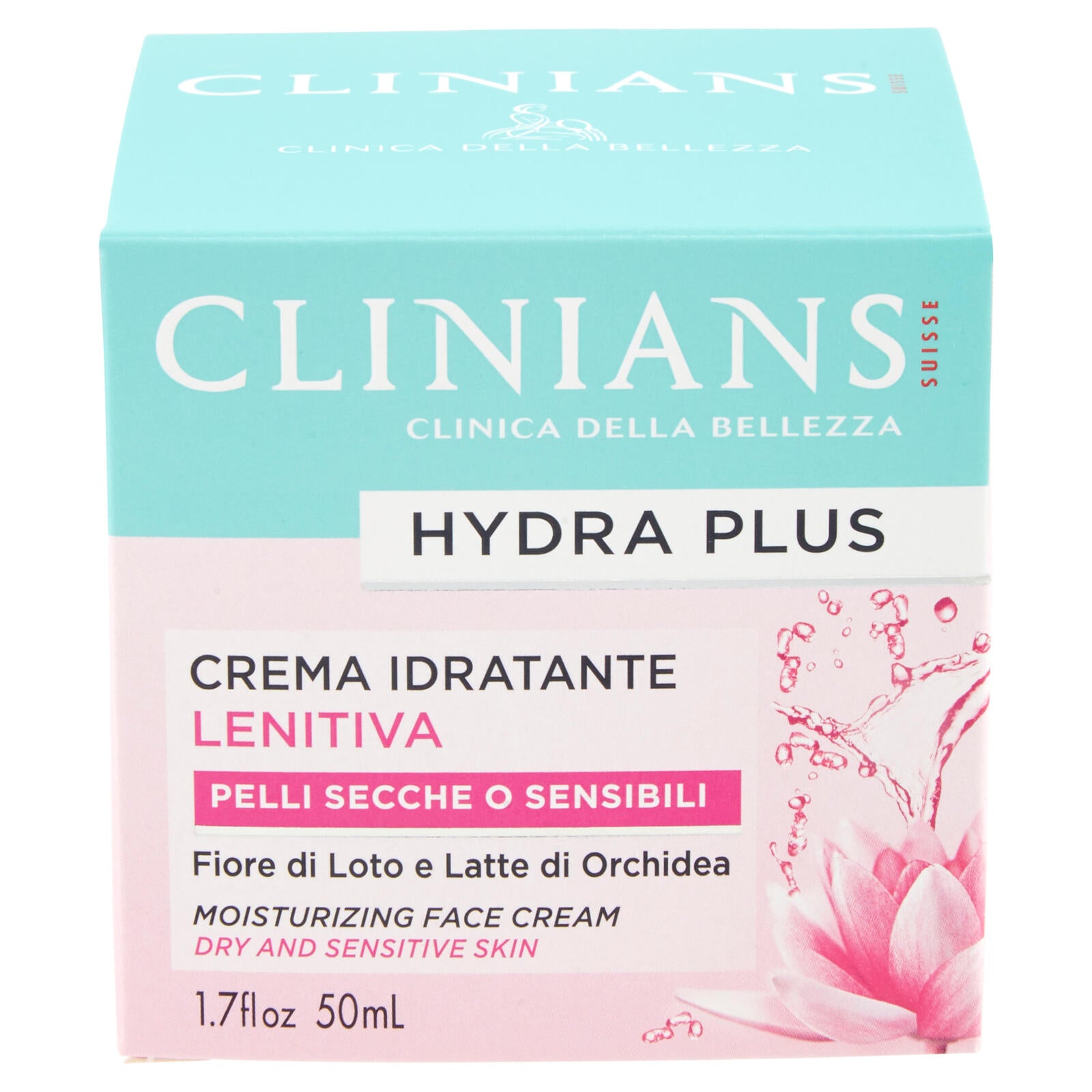 Clinians Hydra Plus Crema Idratante Lenitiva Pelli Secche o Sensibili 50 mL