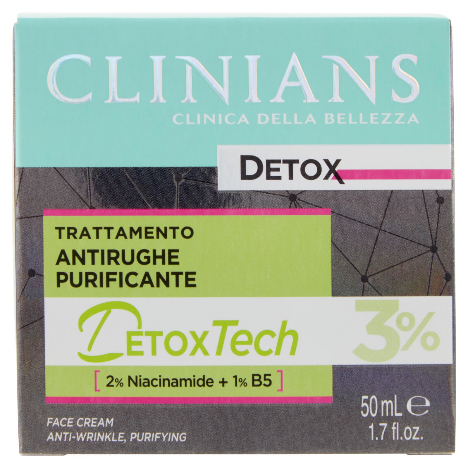 Clinians Detox Trattamento Antirughe Purificante DetoxTech 3% 50 mL