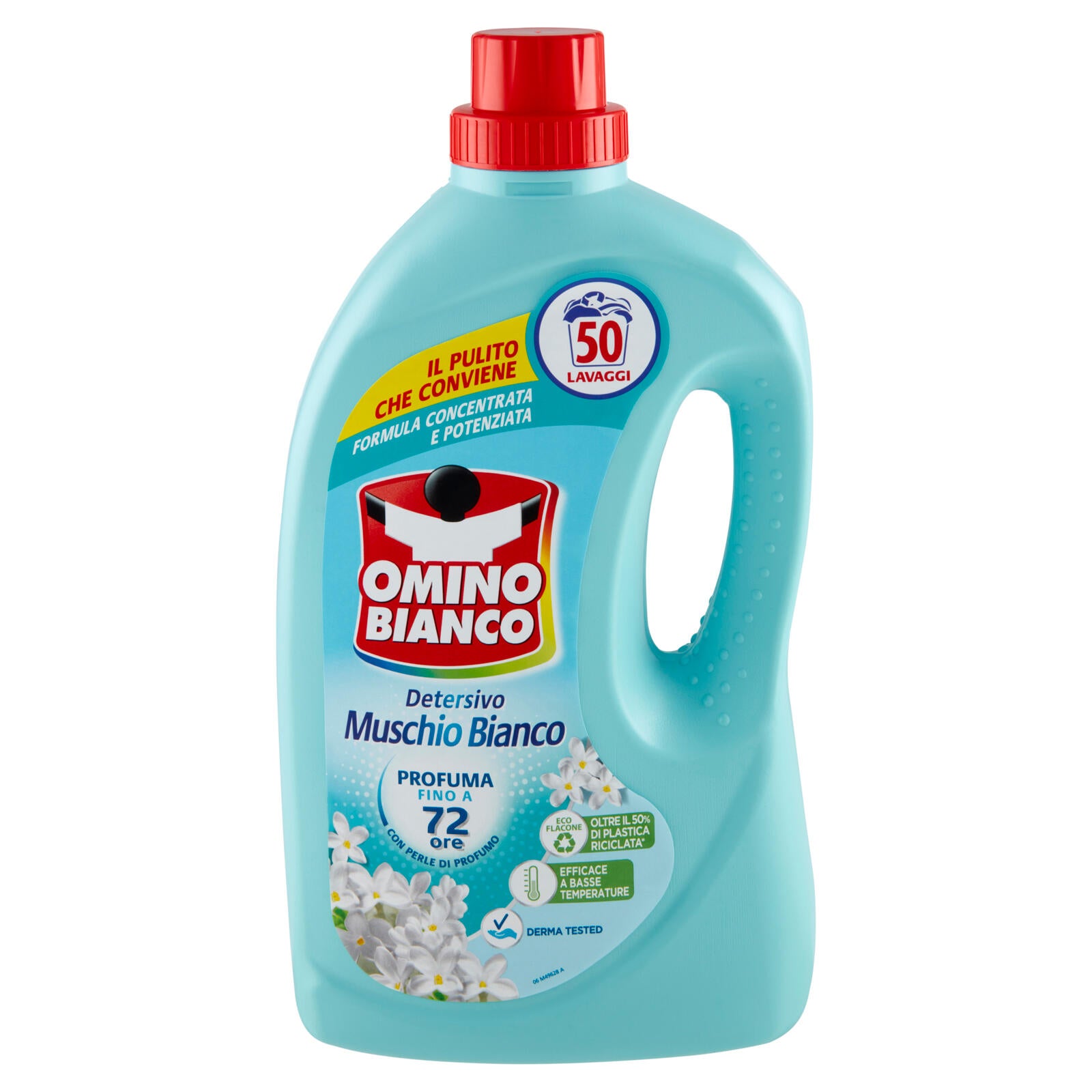 Omino Bianco Detersivo Lavatrice Liquido Muschio Bianco 50 Lavaggi 2000 ml  ->
