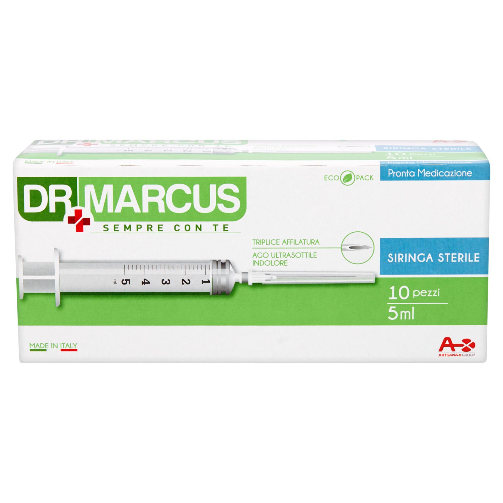 Dr Marcus Pronta Medicazione 10 siringhe sterili senza lattice 5 ml