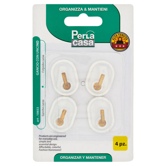 PerLa casa Organizza & Mantieni Gancio con Uncino 4 pz (25578088)
