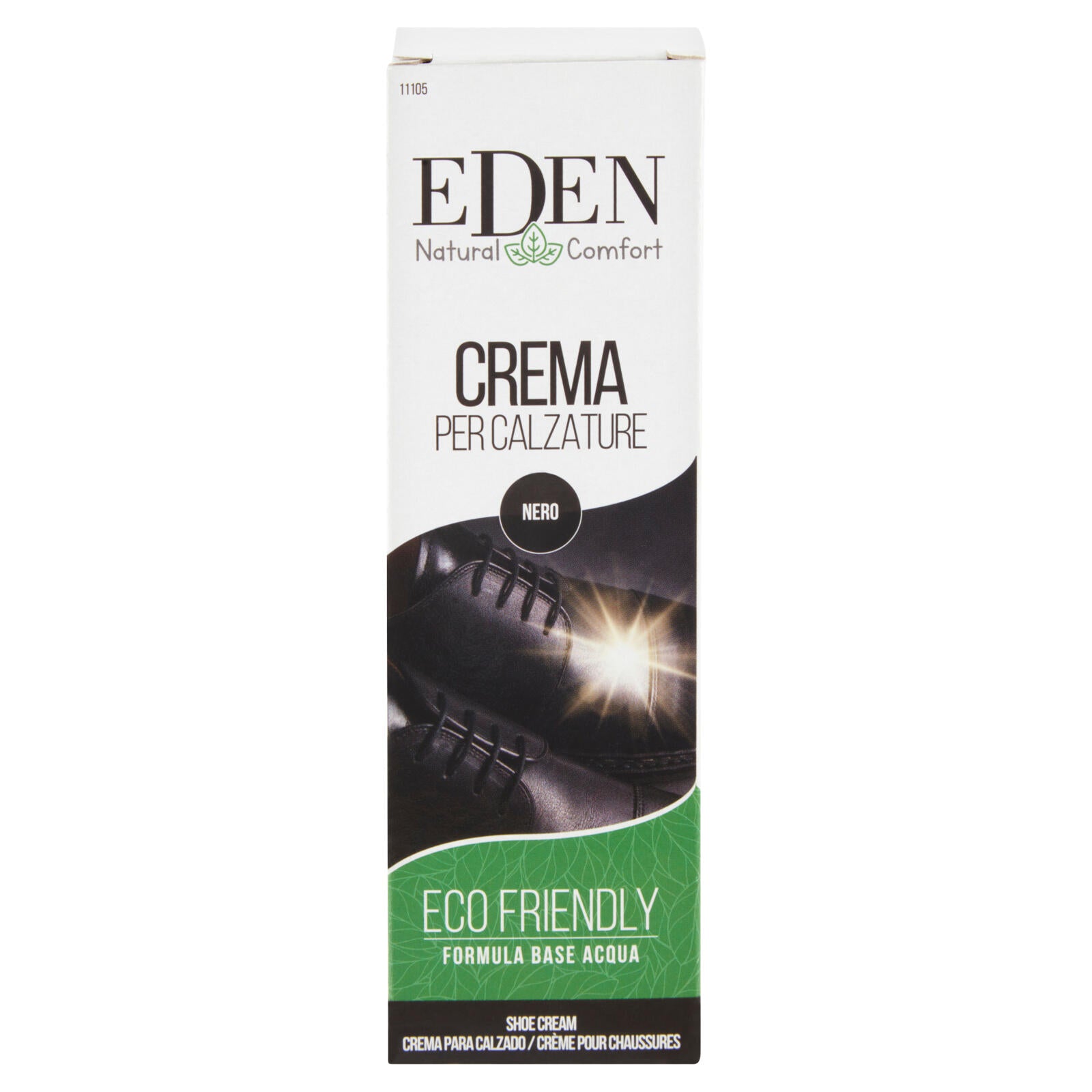Eden Natural Comfort Crema per Calzature Nero 50 ml