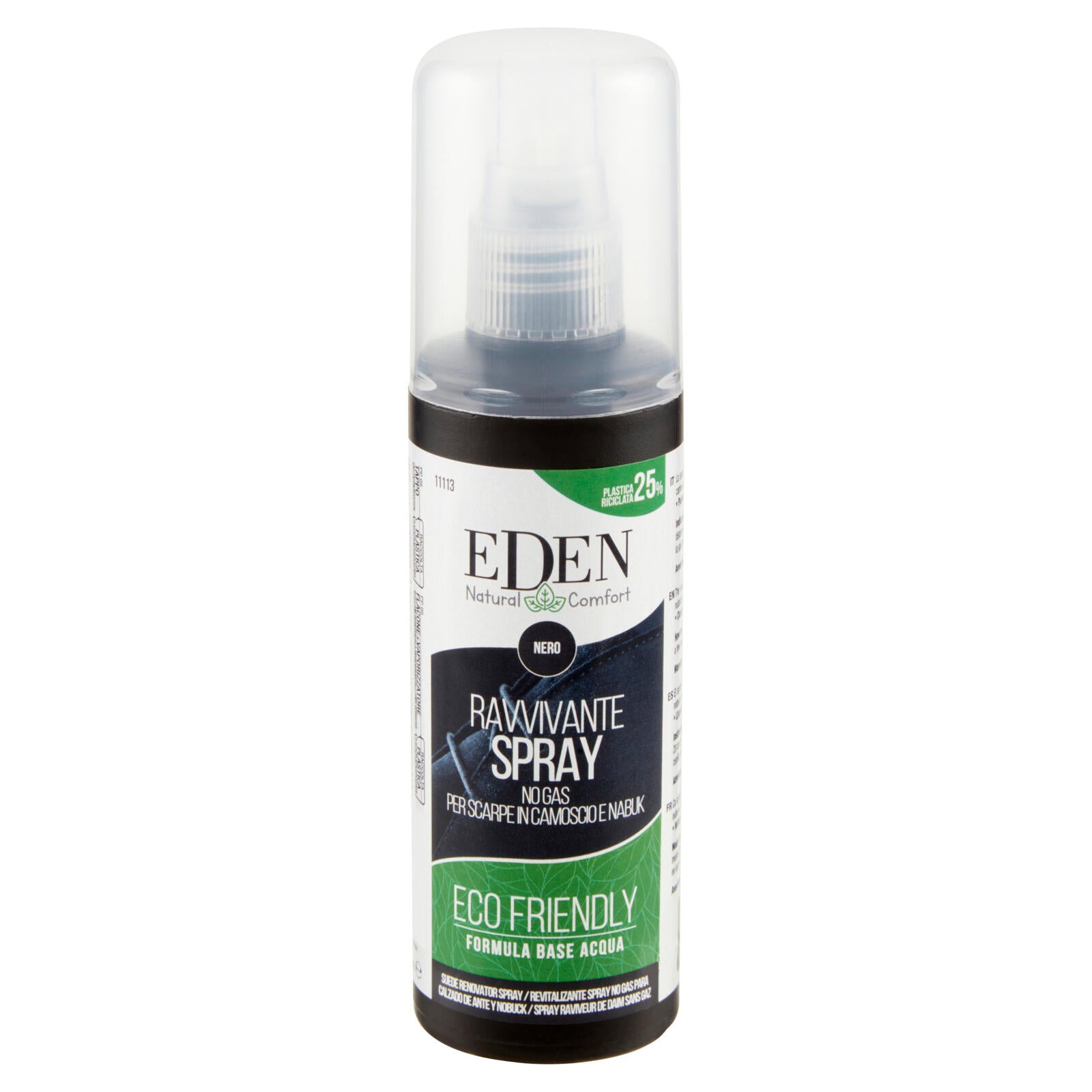 Eden Natural Comfort Nero Ravvivante Spray No Gas per Scarpe in Camoscio e Nabuk 100 ml