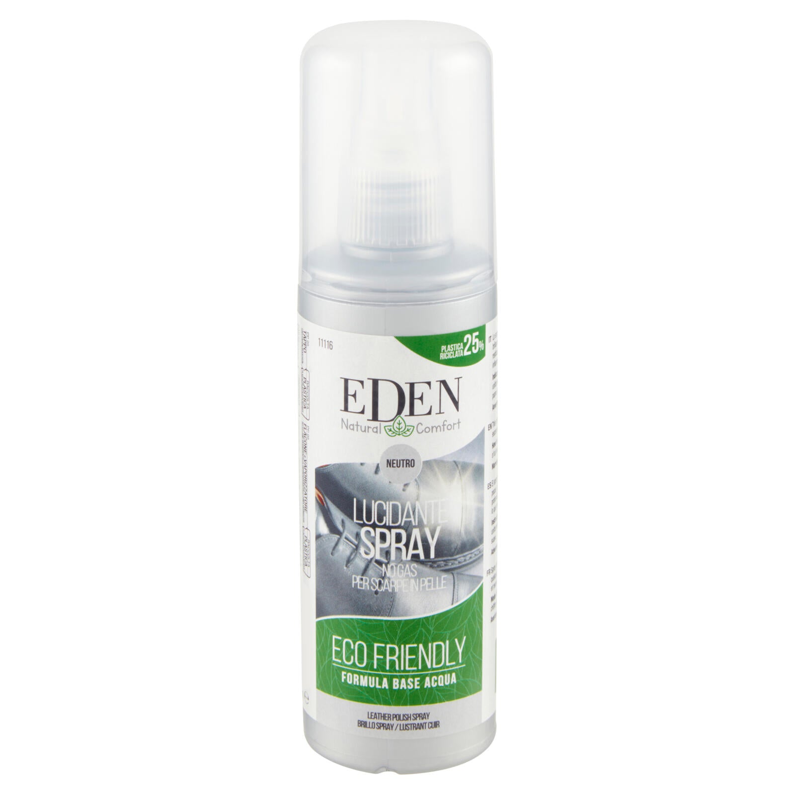 Eden Natural Comfort Neutro Lucidante Spray No Gas per Scarpe in Pelle 100 ml