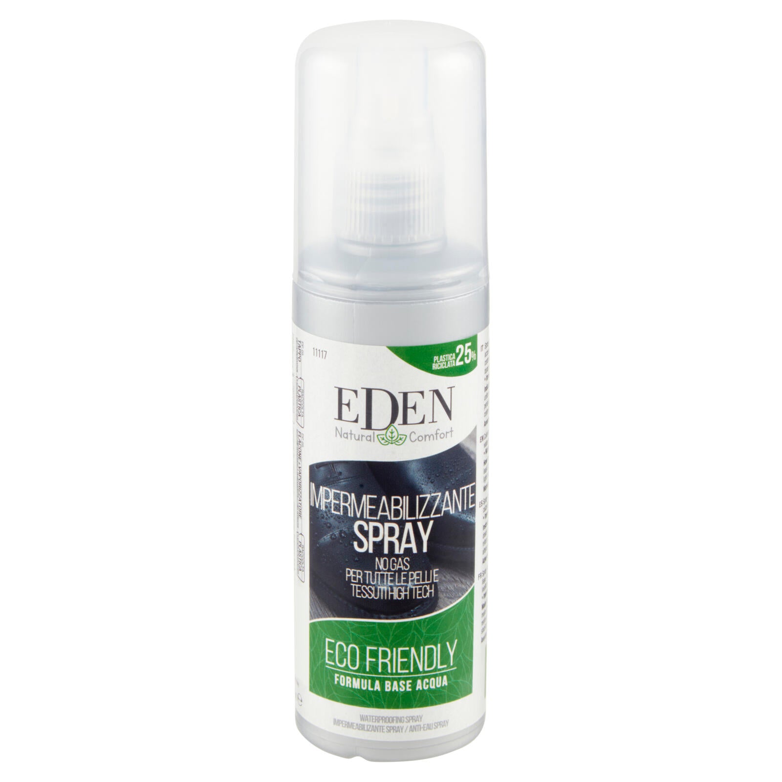 Eden Natural Comfort Impermeabilizzante Spray No Gas per Tutte le Pelli e Tessuti High Tech 100 ml