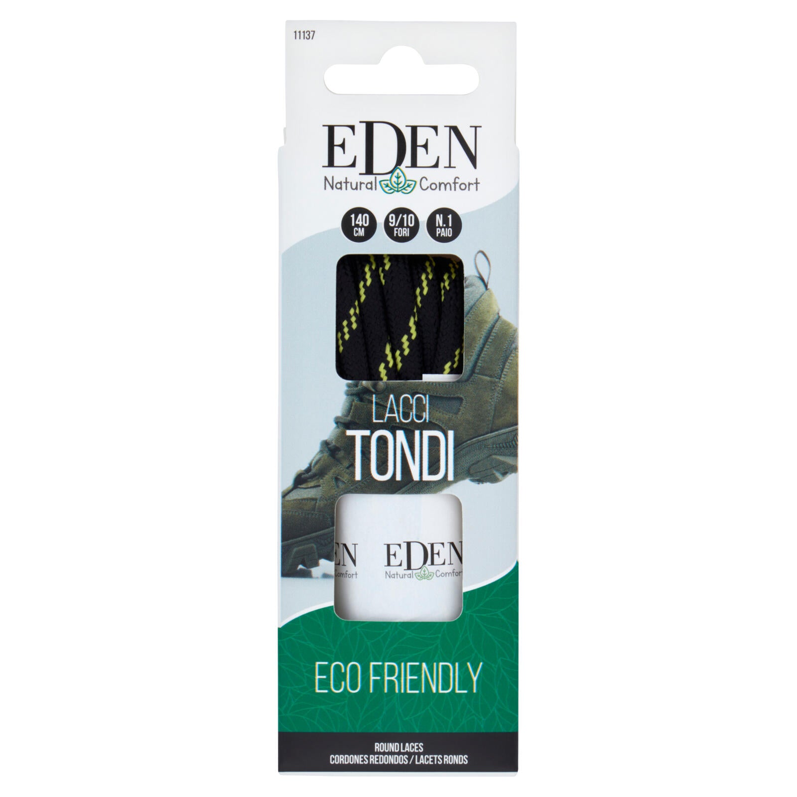 Eden Natural Comfort Lacci Tondi 140 cm 9/10 Fori 1 Paio (25525903)