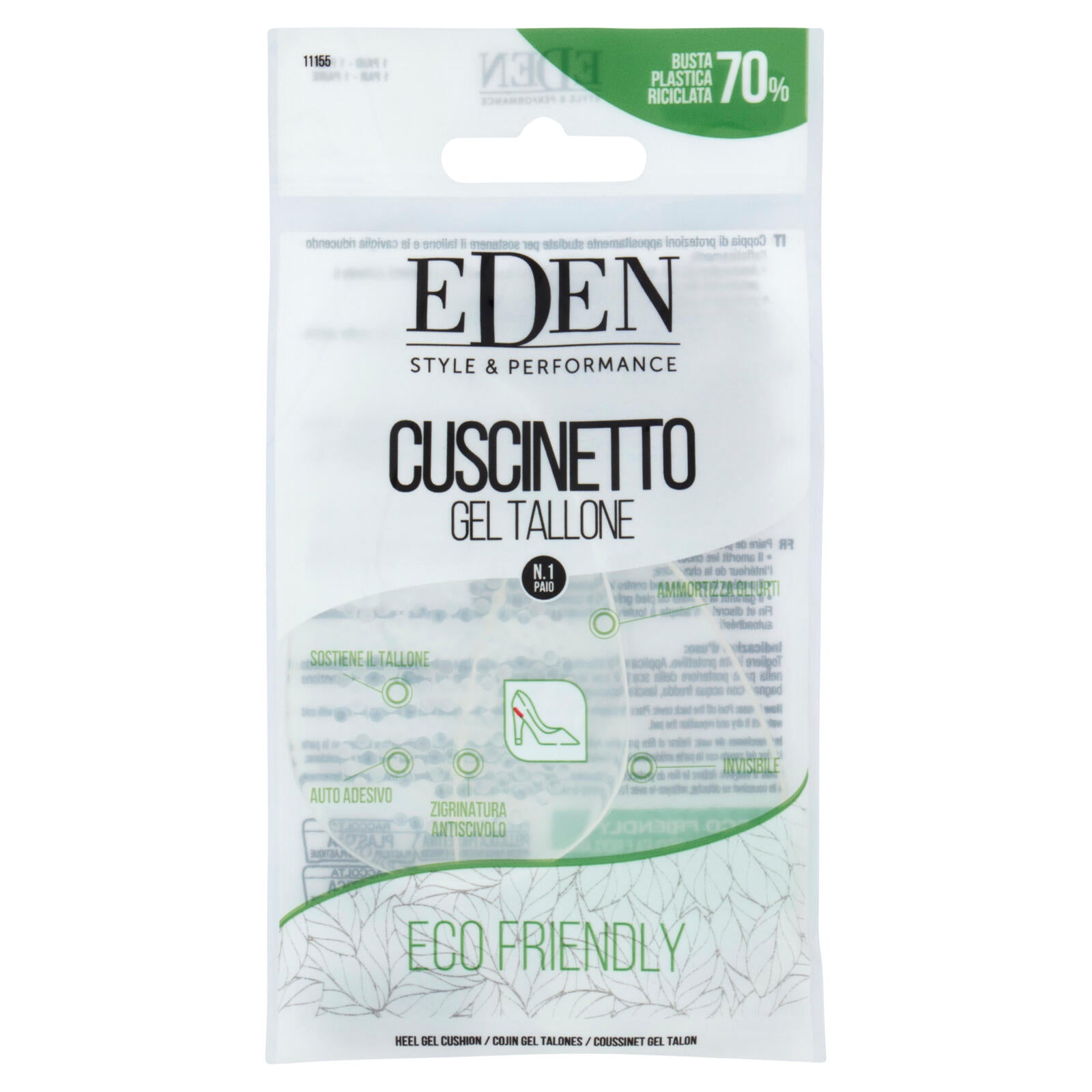 Eden Style & Performance Cuscinetto Gel Tallone 1 Paio (25525941)