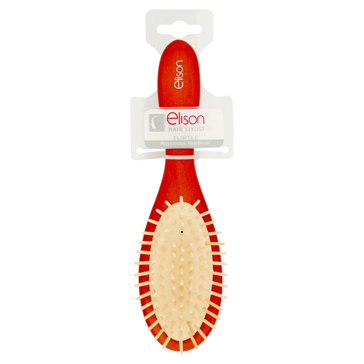 elison Hair Stylist Professional Hair Brush Spazzola legno ovale picchi legno Turtle (25526093)