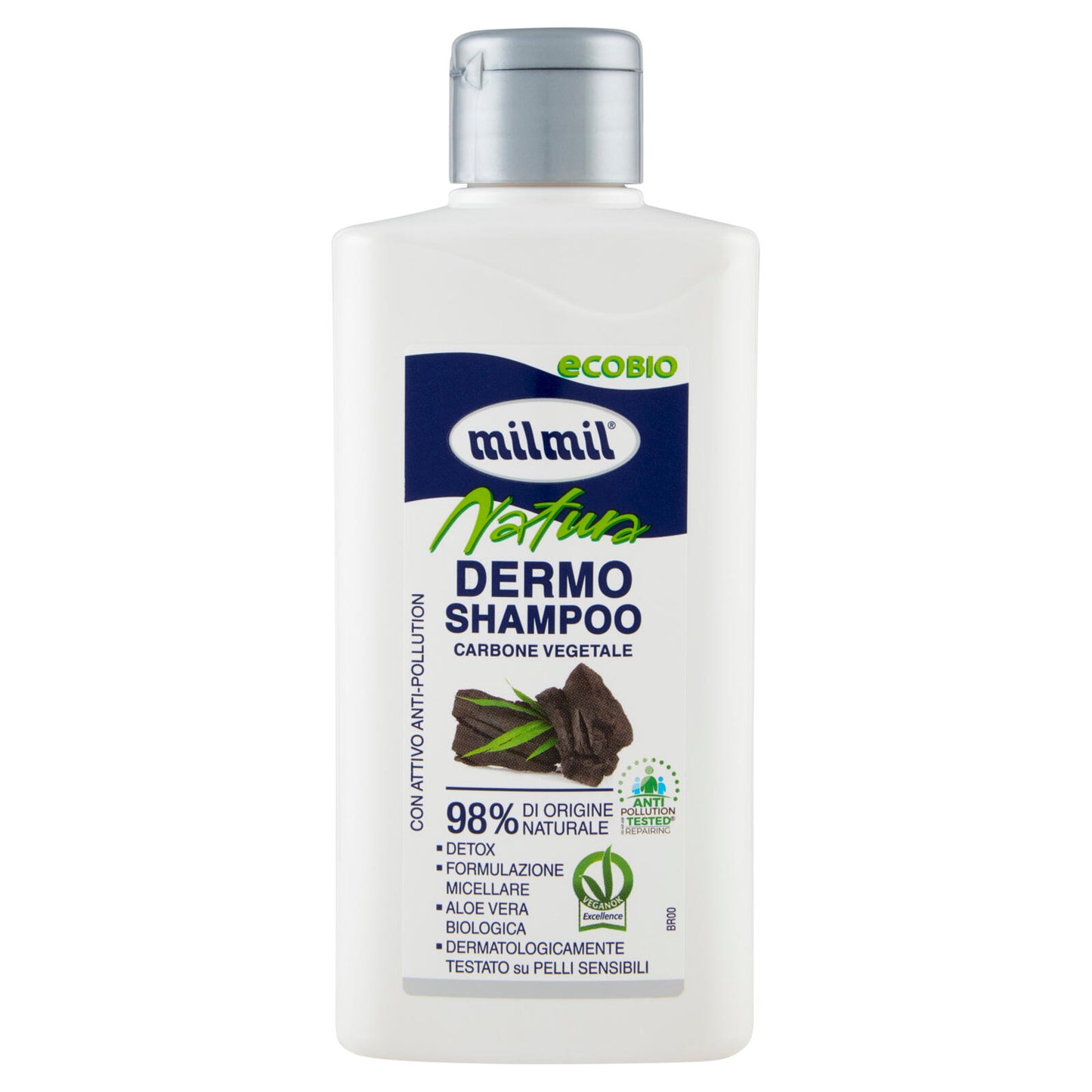 milmil ecobio Natura Dermo Shampoo Carbone Vegetale 300 mL