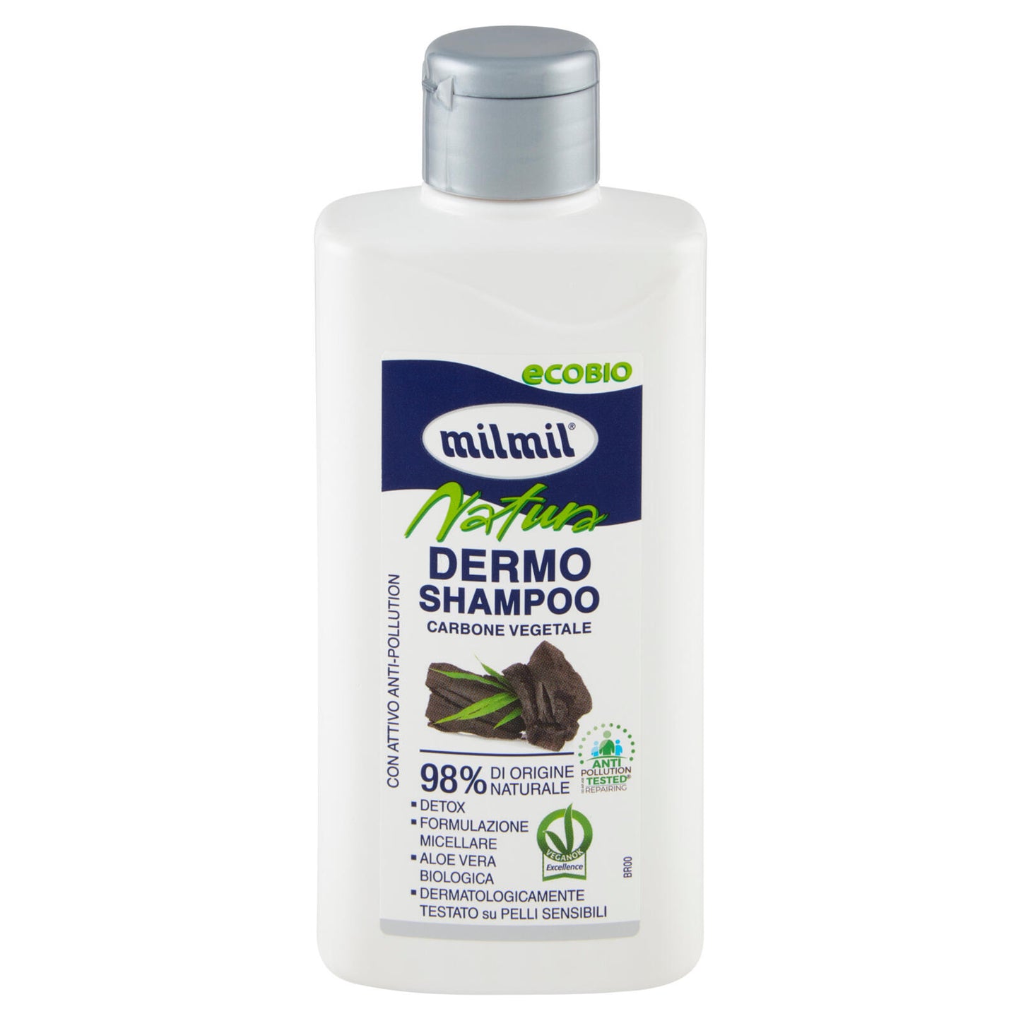 milmil ecobio Natura Dermo Shampoo Carbone Vegetale 300 mL