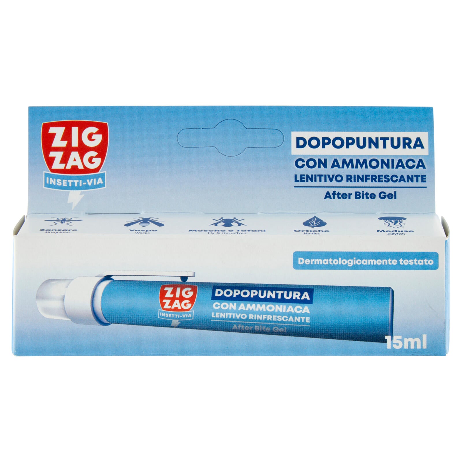 Zig Zag Insetti-Via Dopopuntura con Ammoniaca Lenitivo Rinfrescante 15 ml