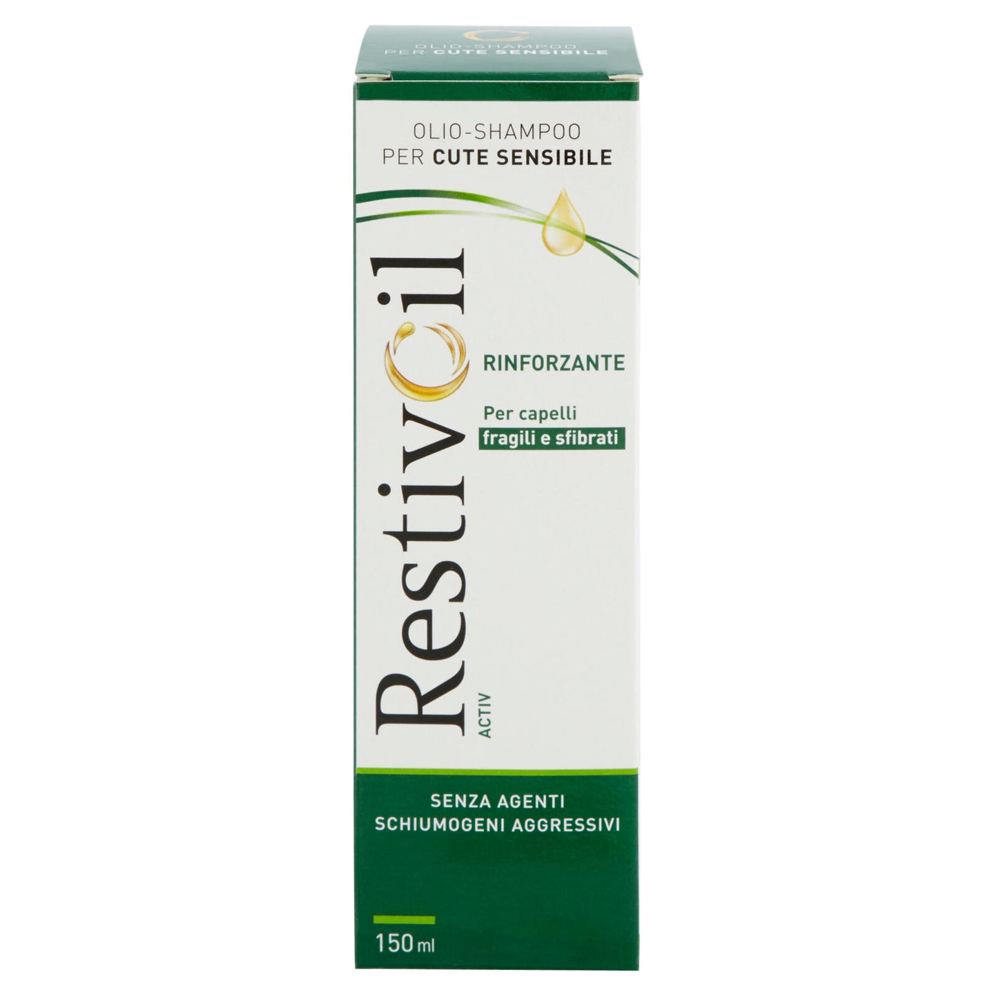 RestivOil Activ Olio-Shampoo per Cute Sensibile Rinforzante per capelli fragili e sfibrati 150 ml