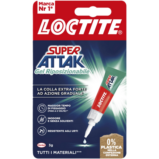 Loctite - Super Attak Gel Riposizionabile - 3 Grammi 
 (25533869)