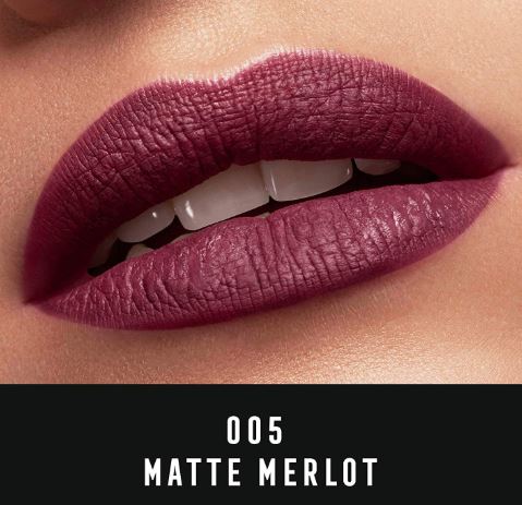 Max Factor - Rossetto Matte Liquido Lipfinity Velvet - Idratante, Waterproof e No Transfer - 5 Matte Merlot - 4 ml
