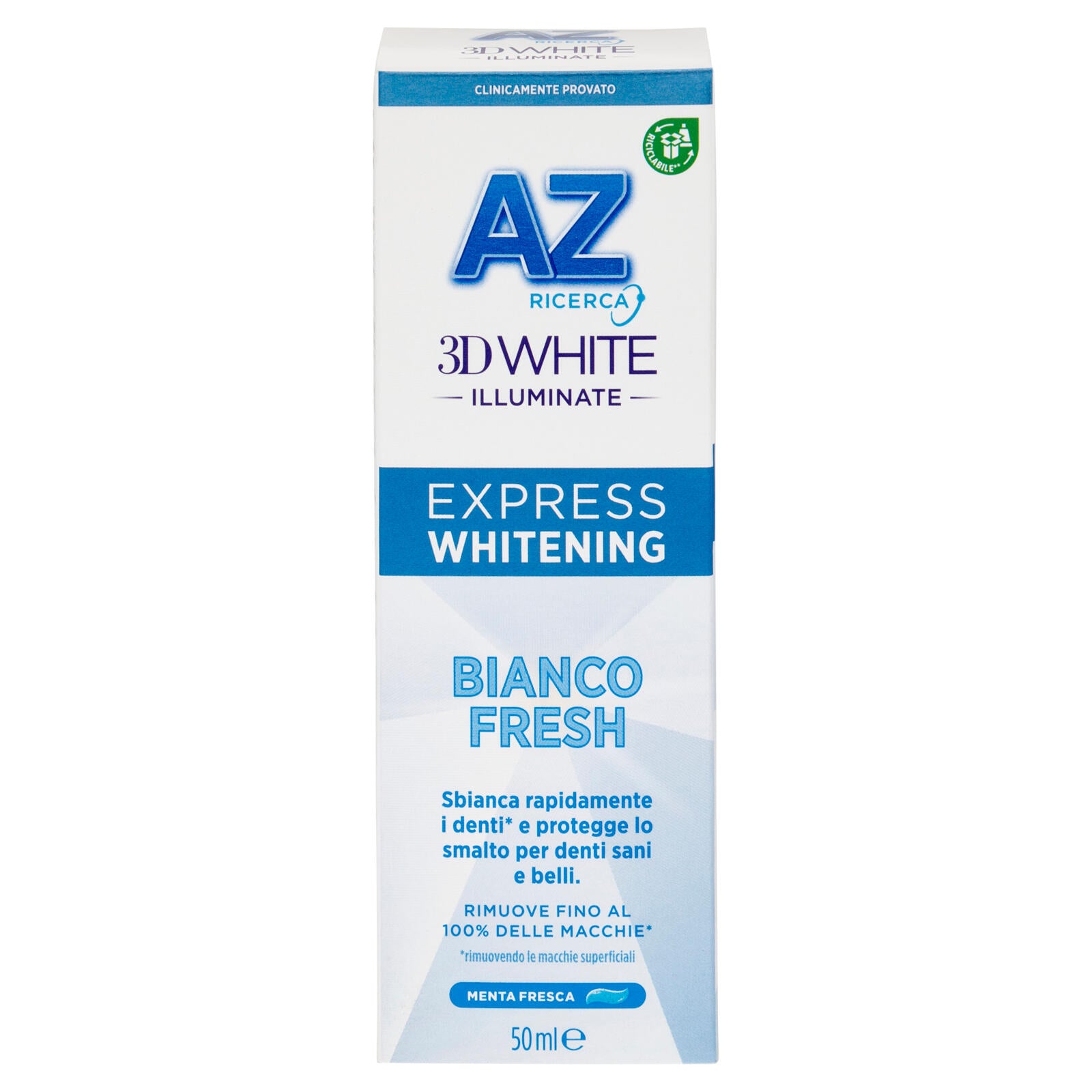 AZ Ricerca Dentifricio 3D White Illuminate Express Whitening Bianco Fresh 50 ml