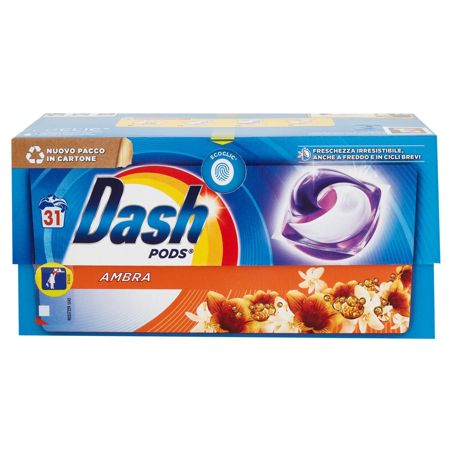 Dash Pods Detersivo Lavatrice In Capsule, Ambra, 31 Lavaggi 706,8 g