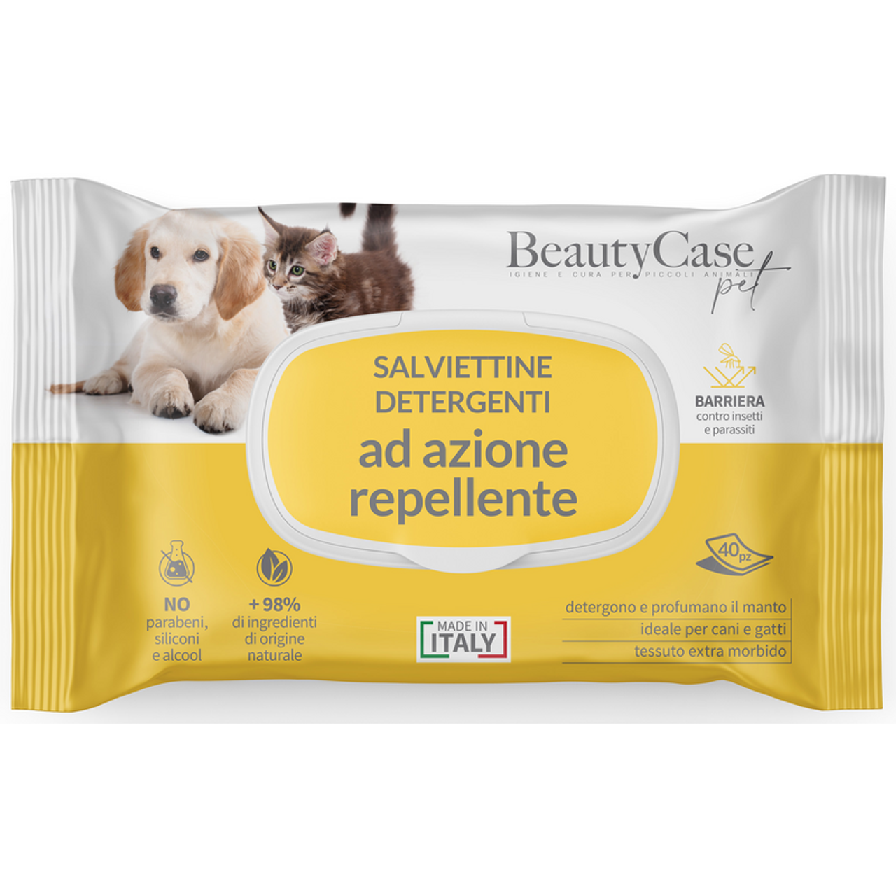 Beautycase - Pet 40 Salviette Detergenti Ad Azione Repellente (25519882)