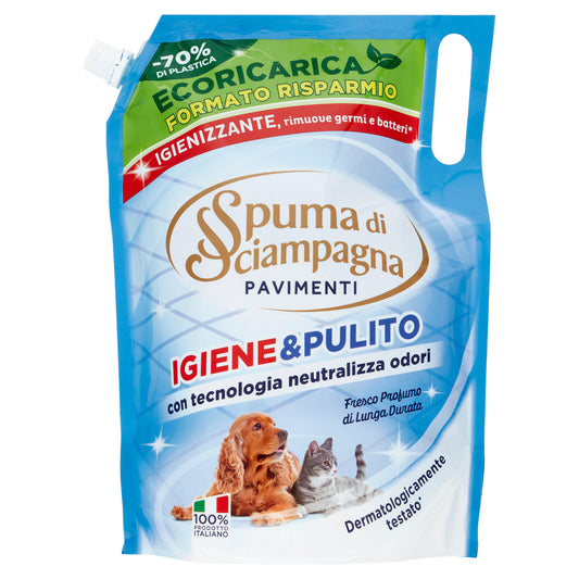 Spuma di Sciampagna Igiene & Pulito Pavimenti Igienizzante Ecoricarica 1350 ml