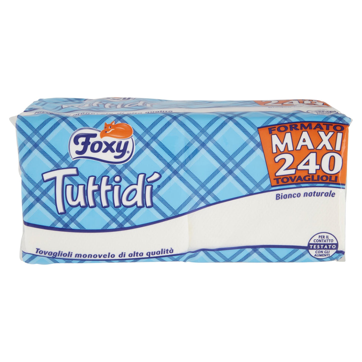 Foxy TuttiDì Maxi 240 Tovaglioli Monovelo 33x33 bianco naturale