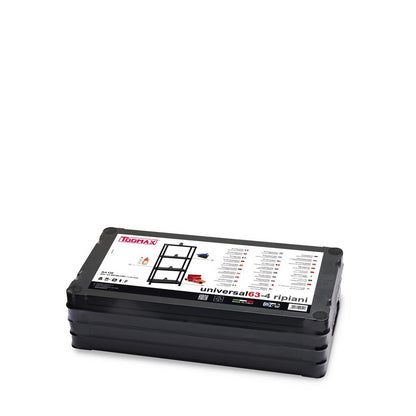 Toomax - Scaffale 4 Ripiani Multiuso in Resina - Nero 60x30x138h cm, 150Kg
 (25590667)