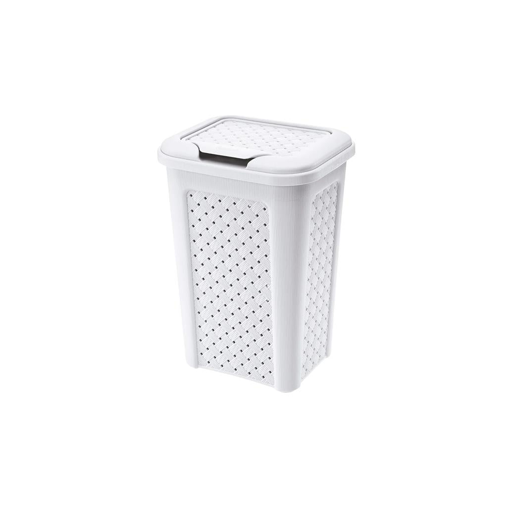 Tontarelli - Pattumiera con Coperchio Effetto Vimini - 10 Litri
 (25612437)