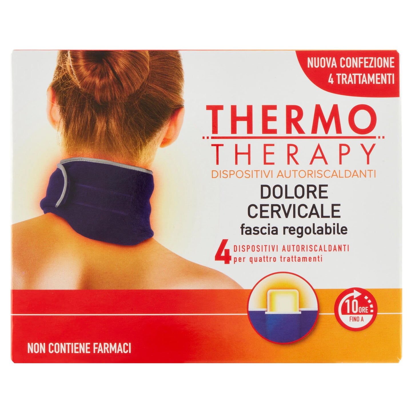 ThermoTherapy Dolore Cervicale fascia regolabile + 4 Dispositivi Autoriscaldanti
