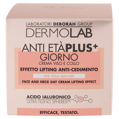 Dermolab Anti Età Plus+ Giorno Crema Viso e Collo Effetto Lifting Anti-Cedimento 50 ml (25525222)