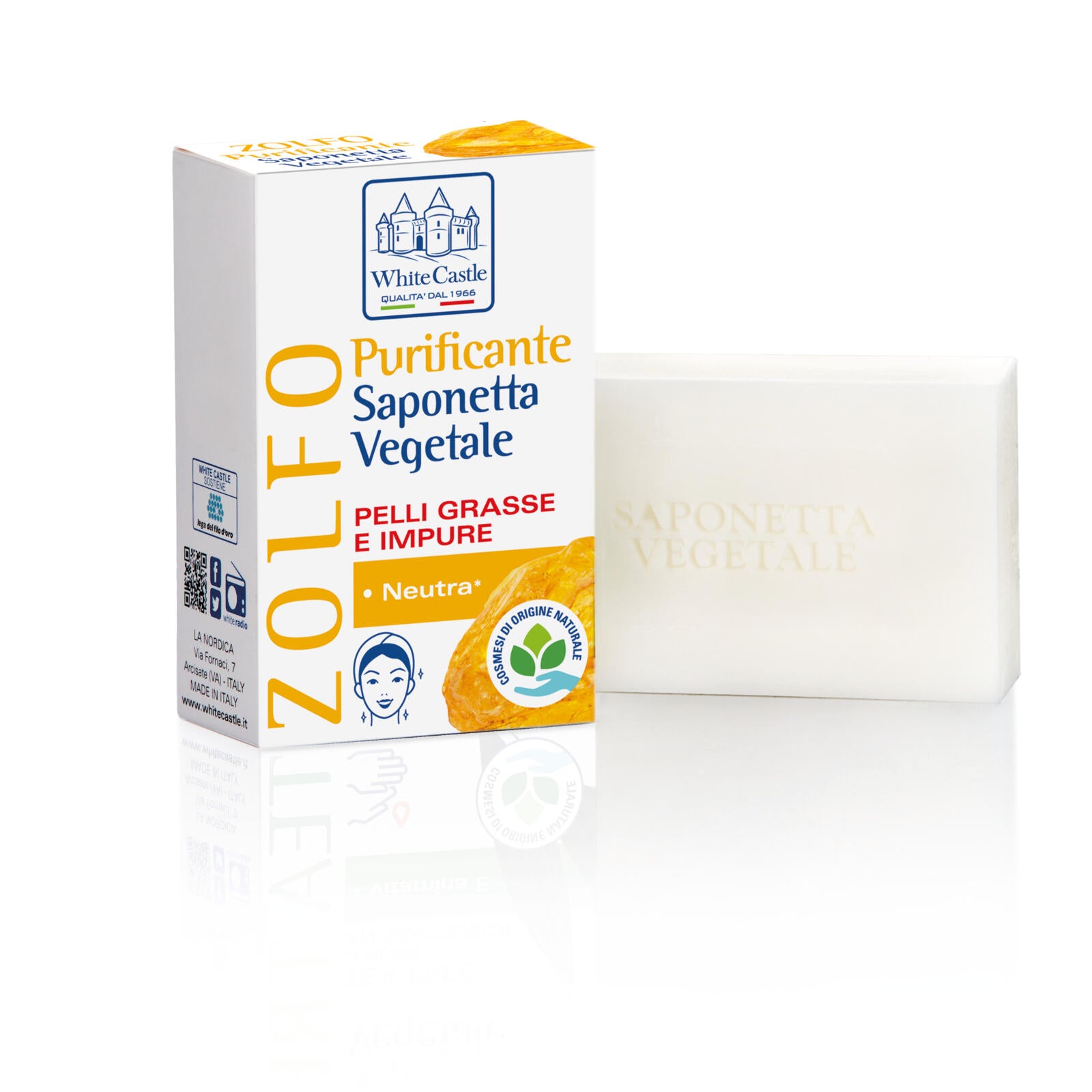 Saponetta vegetale con zolfo - purificante per pelli grasse-impure (25590330)