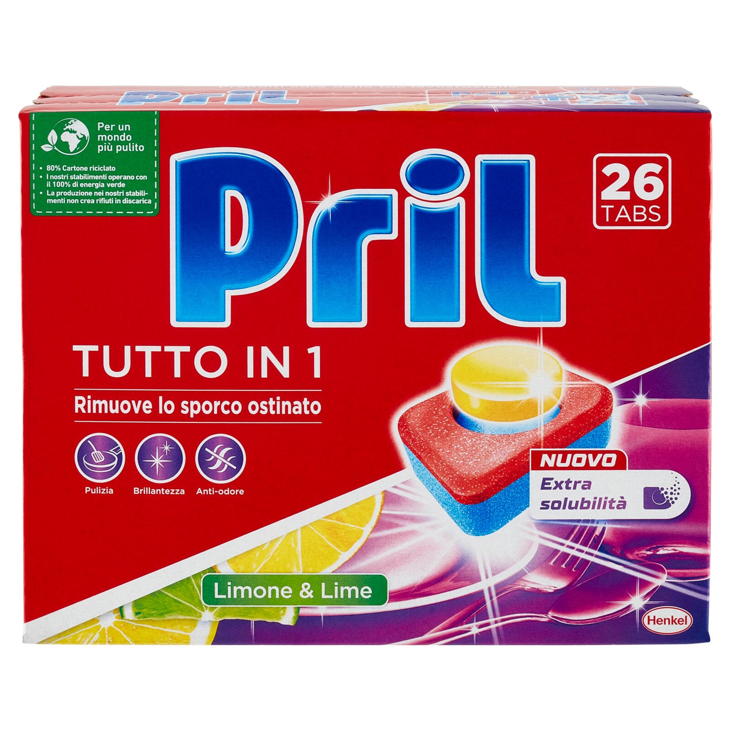 PRIL Tabs Tutto in 1 Limone 26 lavaggi 468g