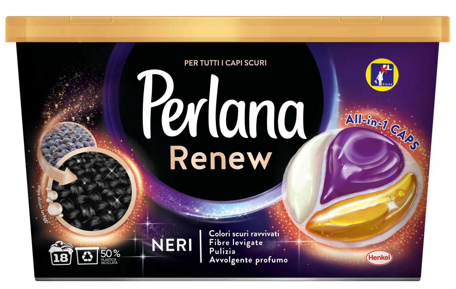 PERLANA Caps Renew Neri 18 x 14,5 g
