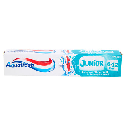 Aquafresh Junior dentifricio bambini igiene dentale denti sani e forti dai 6 anni 75 ml (25519305)