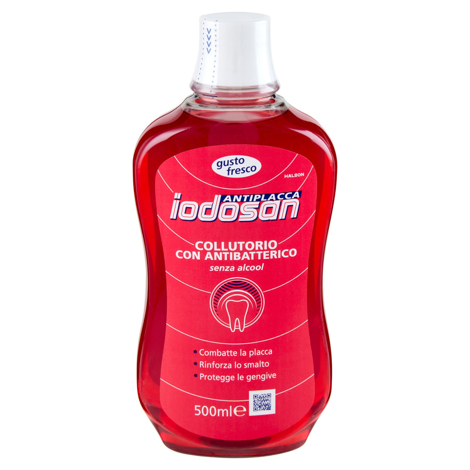 Iodosan Antiplacca Collutorio con Antibatterico per Pulizia Denti e Protezione Gengive 500 ml (25531350)