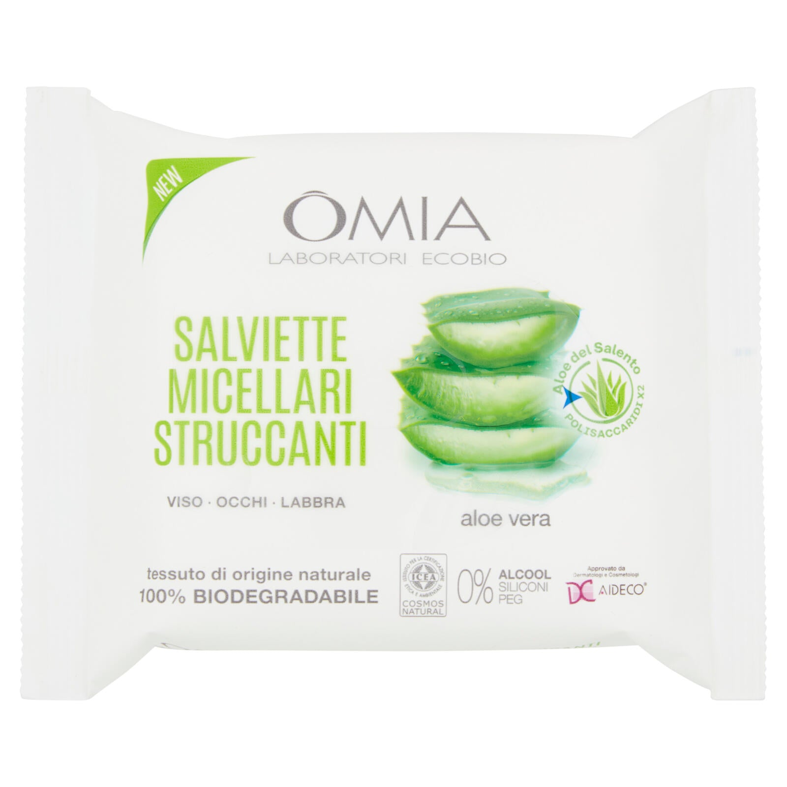 Omia Laboratori Ecobio Salviette Micellari Struccanti aloe vera 20 pz (25566592)