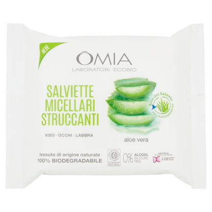 Omia Laboratori Ecobio Salviette Micellari Struccanti aloe vera 20 pz (25566592)