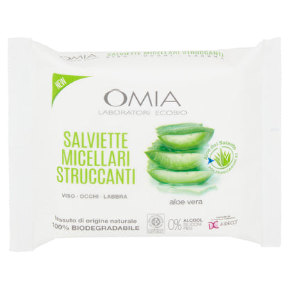 Omia Laboratori Ecobio Salviette Micellari Struccanti aloe vera 20 pz (25566593)
