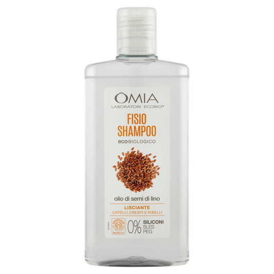 Omia Laboratori Ecobio Fisio Shampoo ecobiologico olio di semi di lino Lisciante 200 ml