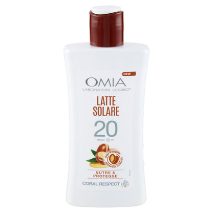 Omia Laboratori Ecobio Latte Solare 20 Media Olio Vergine Argan del Marocco 200 ml (25566395)