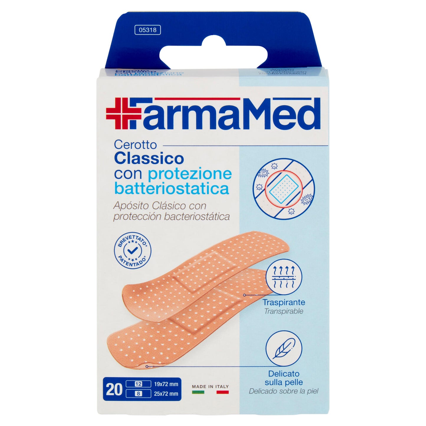 FarmaMed Cerotto Classico con protezione batteriostatica 20 pz